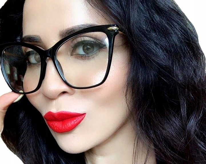 

Kobiece retro złote Okulary Kocie Cat zerówki