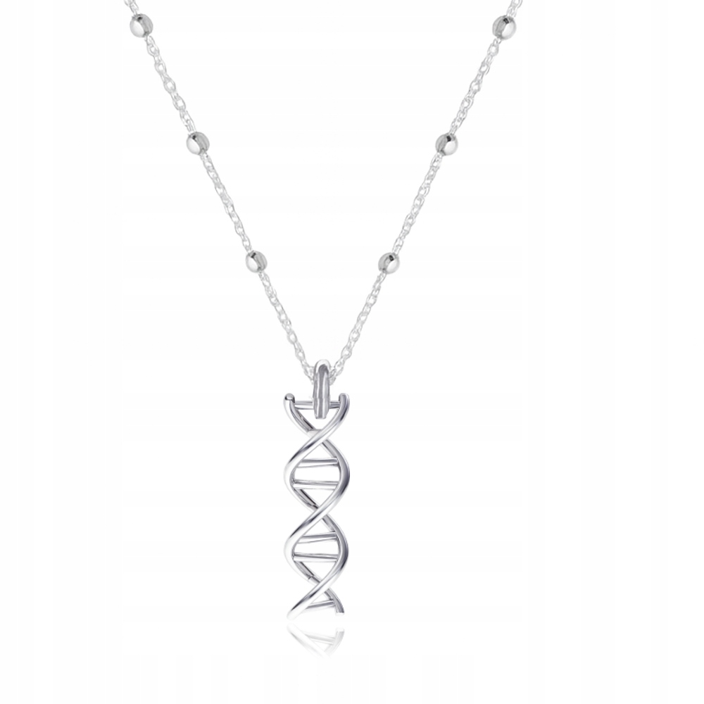 Stříbrný náhrdelník Helisa Dna Genetický kód Symbol života Stříbro ryzost 925