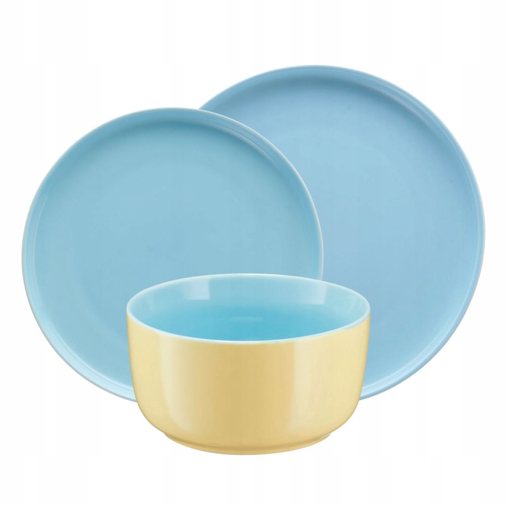 Villa Italia Obedový set Sada tanierov pre 6 osôb Borneo yellow-blue