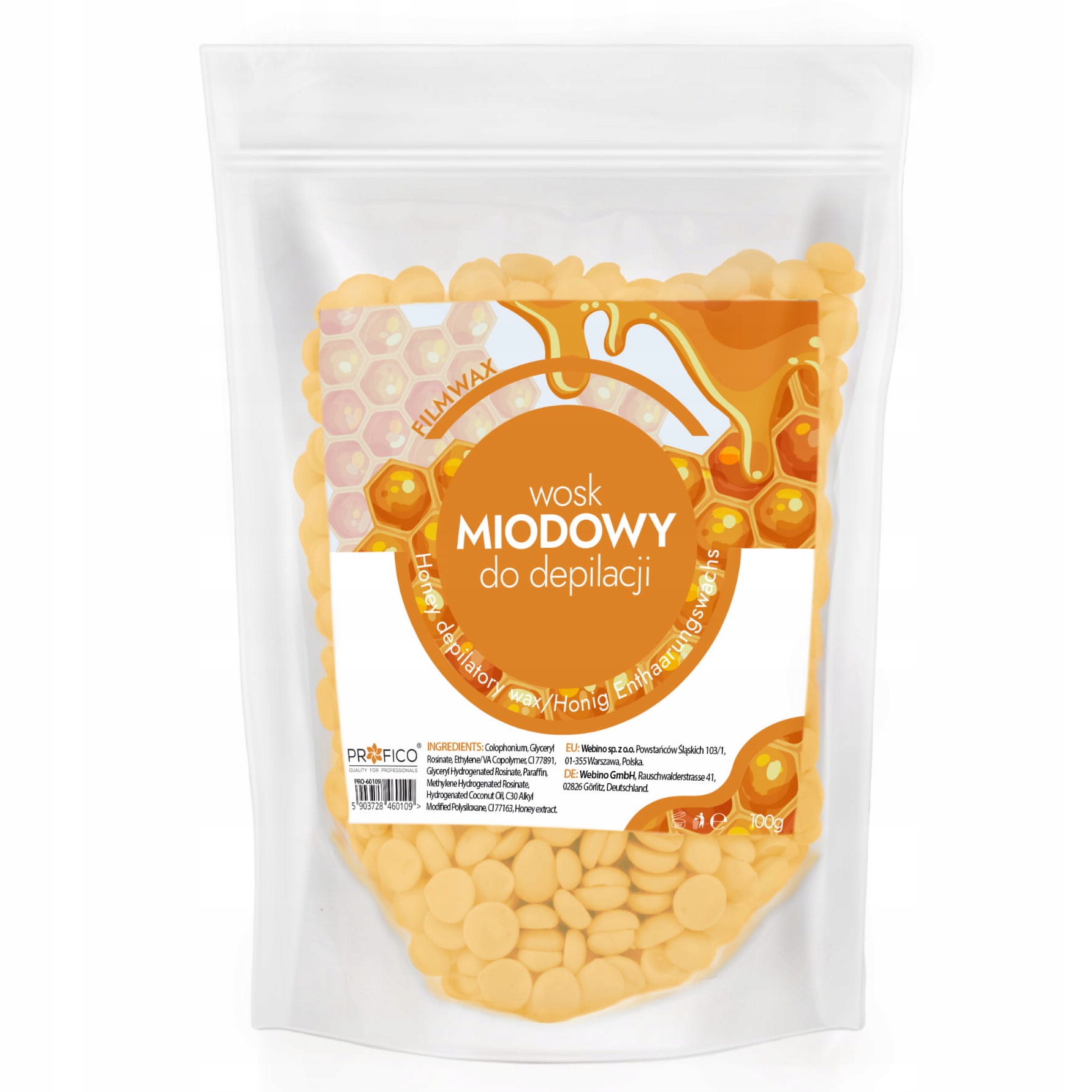 

Wosk Twardy w Granulkach Bezpaskowy 100 g Miodowy