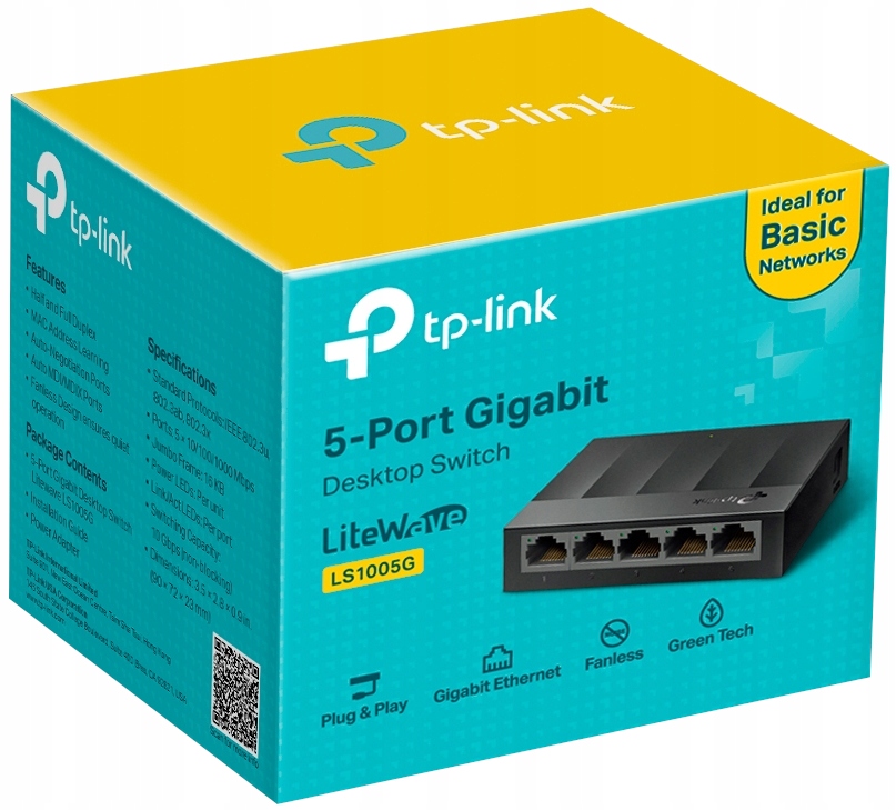 

Switch 5-port TP-Link LS1005G Gigabit-owy desktop