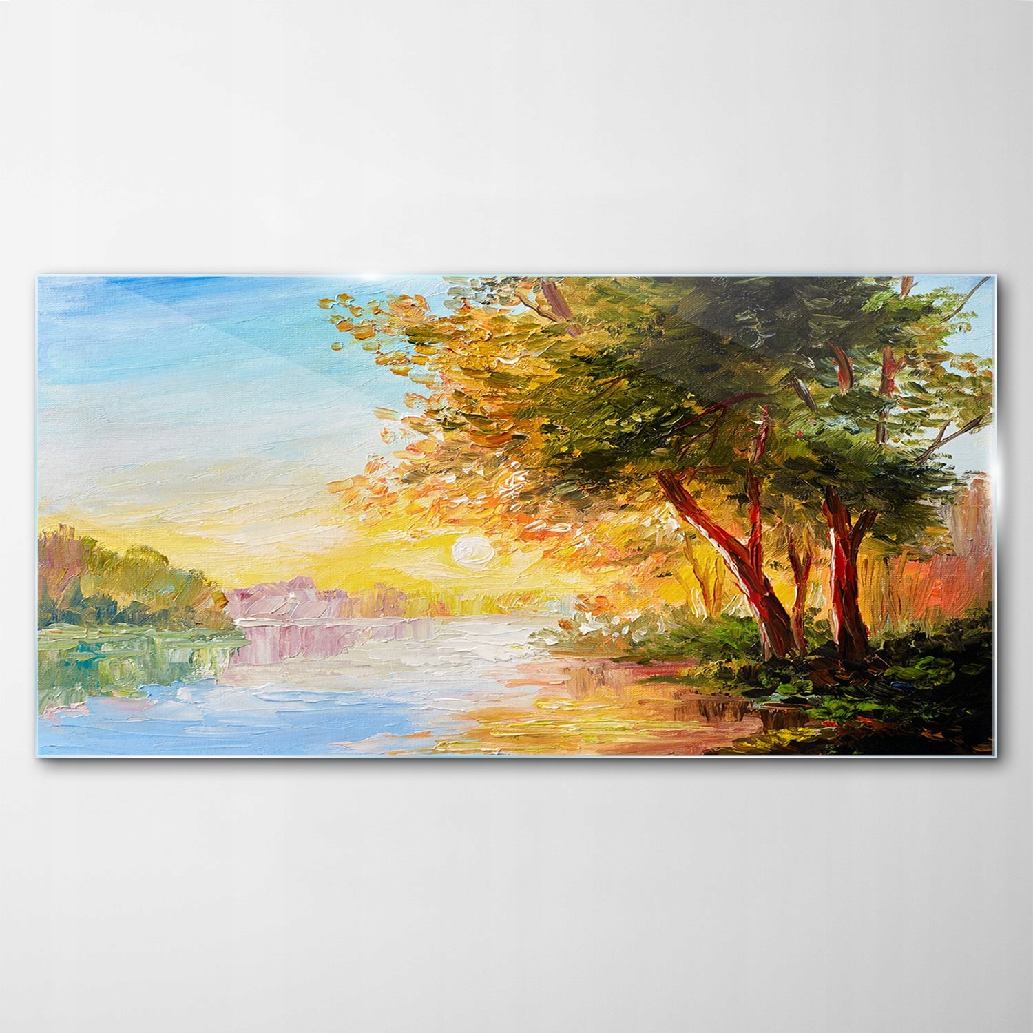 

Obraz Szklany Dekor Krajobraz Rzeka Las 140x70