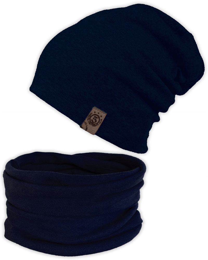 

Komplet wiosna jesień Czapka Tuba komin r. XL