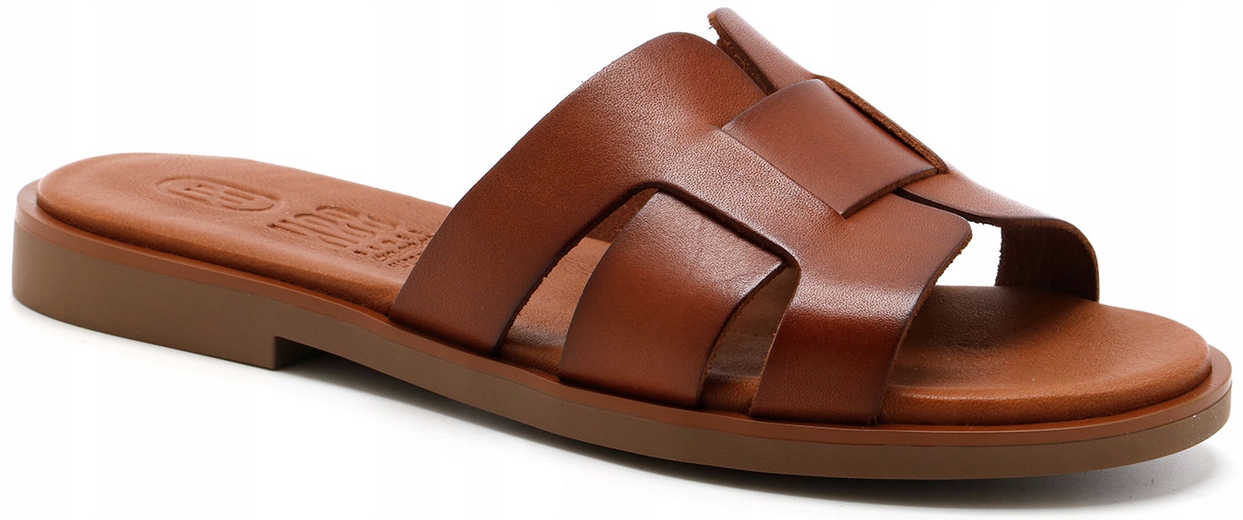 Nazouváky s plochým podpatkem Hee SHOES-26320 hnědé, vel.