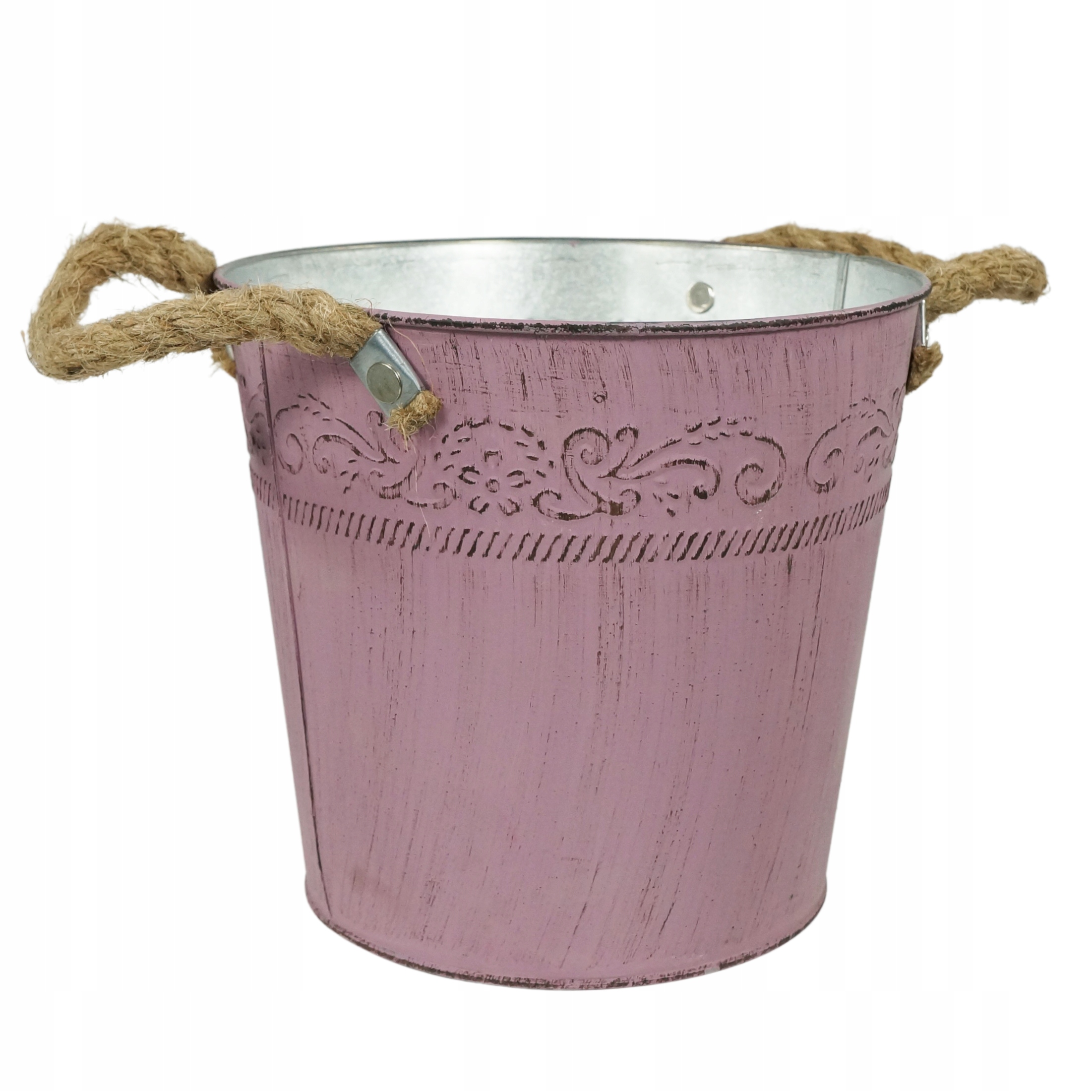 

Osłonka doniczka metalowa wiaderko 18cm rustykalna