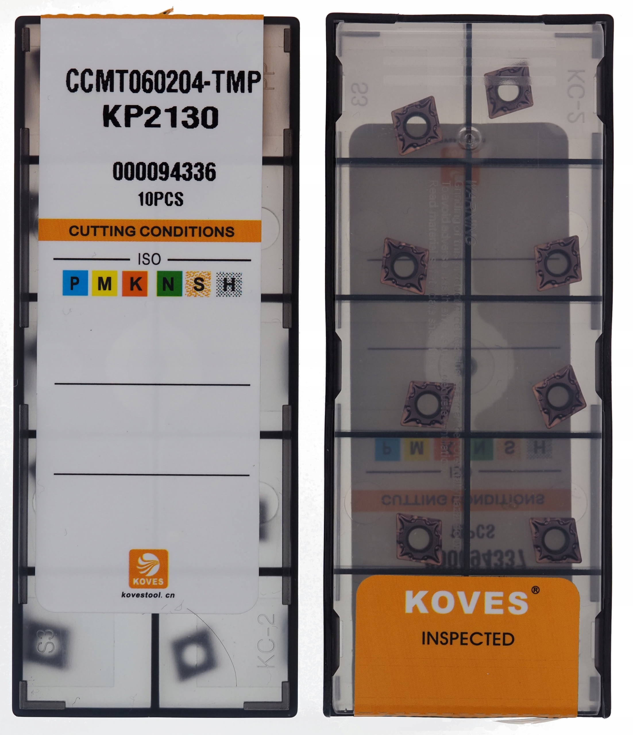 Płytki węglikowe Ccmt 060204 Tmp KP2130 Koves -10szt do stali oraz inox