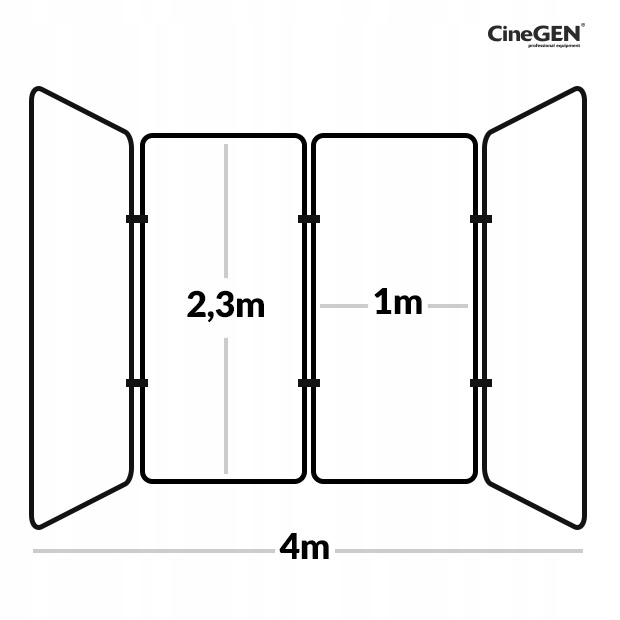 GREEN SCREEN Tkanina Tło + Rama GREEN SCREEN - ZIELONY Kod producenta CGSR-S500