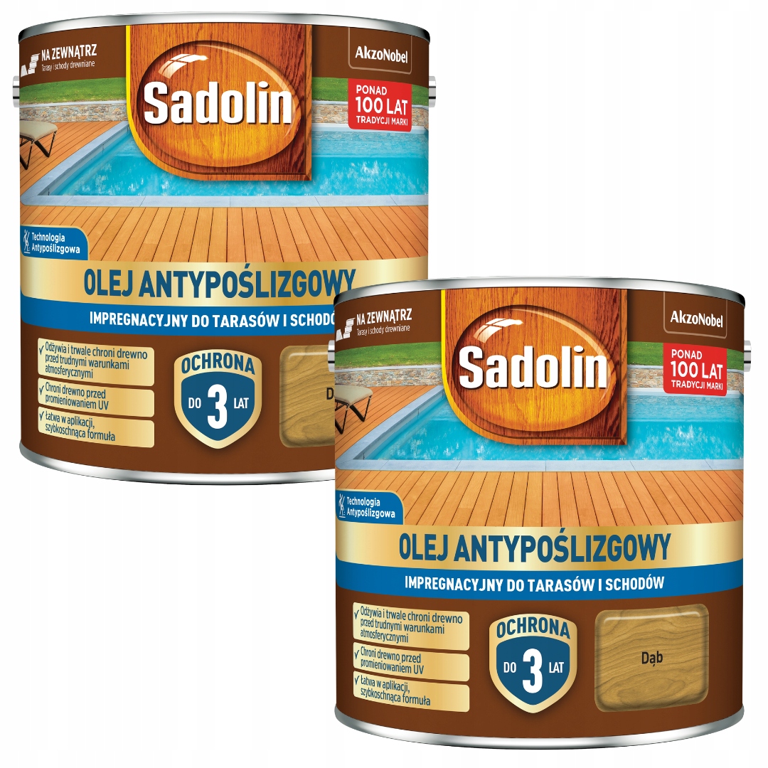 Set Sadolin Olej 2x2,5L Protiskluzový Impregnační Dub 5L