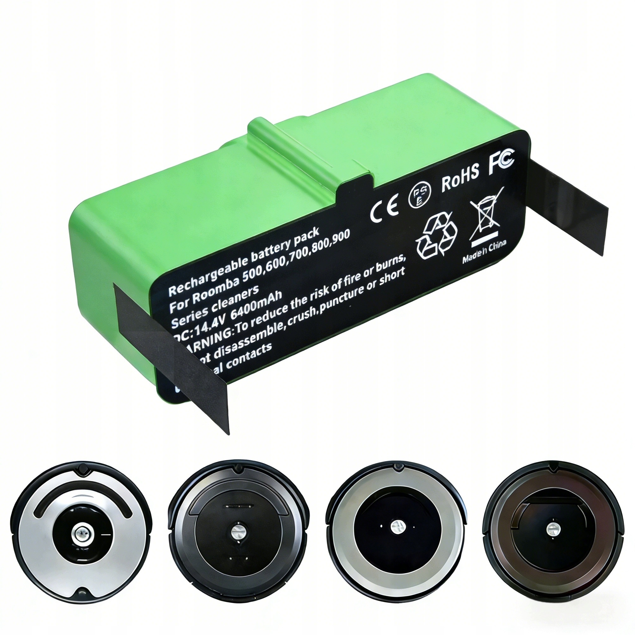 Akumulátor 6,4AH14,8V Náhradní Pro Irobot Roomba 500 600 700 800 900 Series