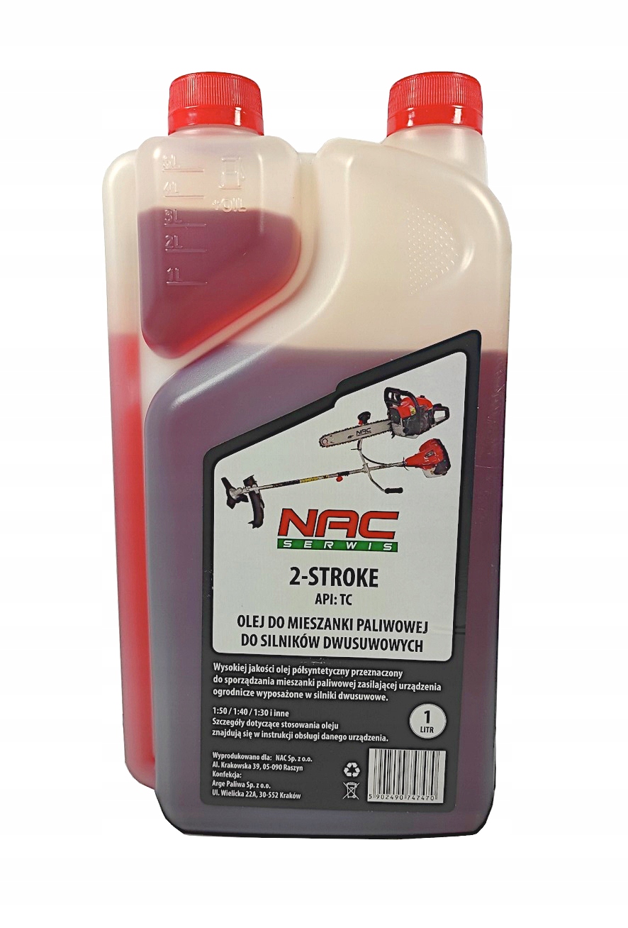 OLEJ NAC 1L DO MIESZANKI PALIWOWEJ 2T z Dozownikiem 1000 ml