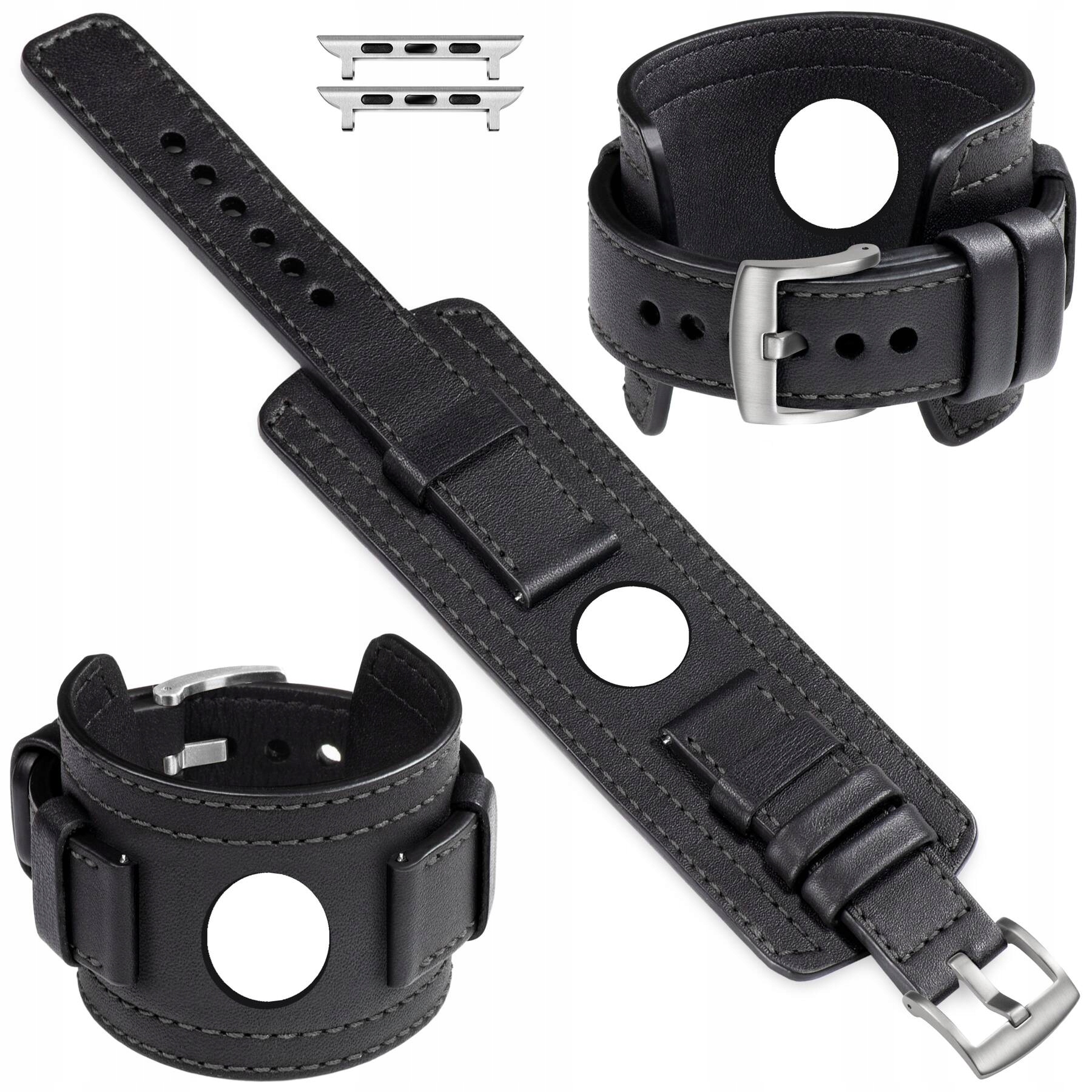 Kožený řemínek 24 mm s podložkou pro Apple Watch Ultra 49/46-44 Elegantní