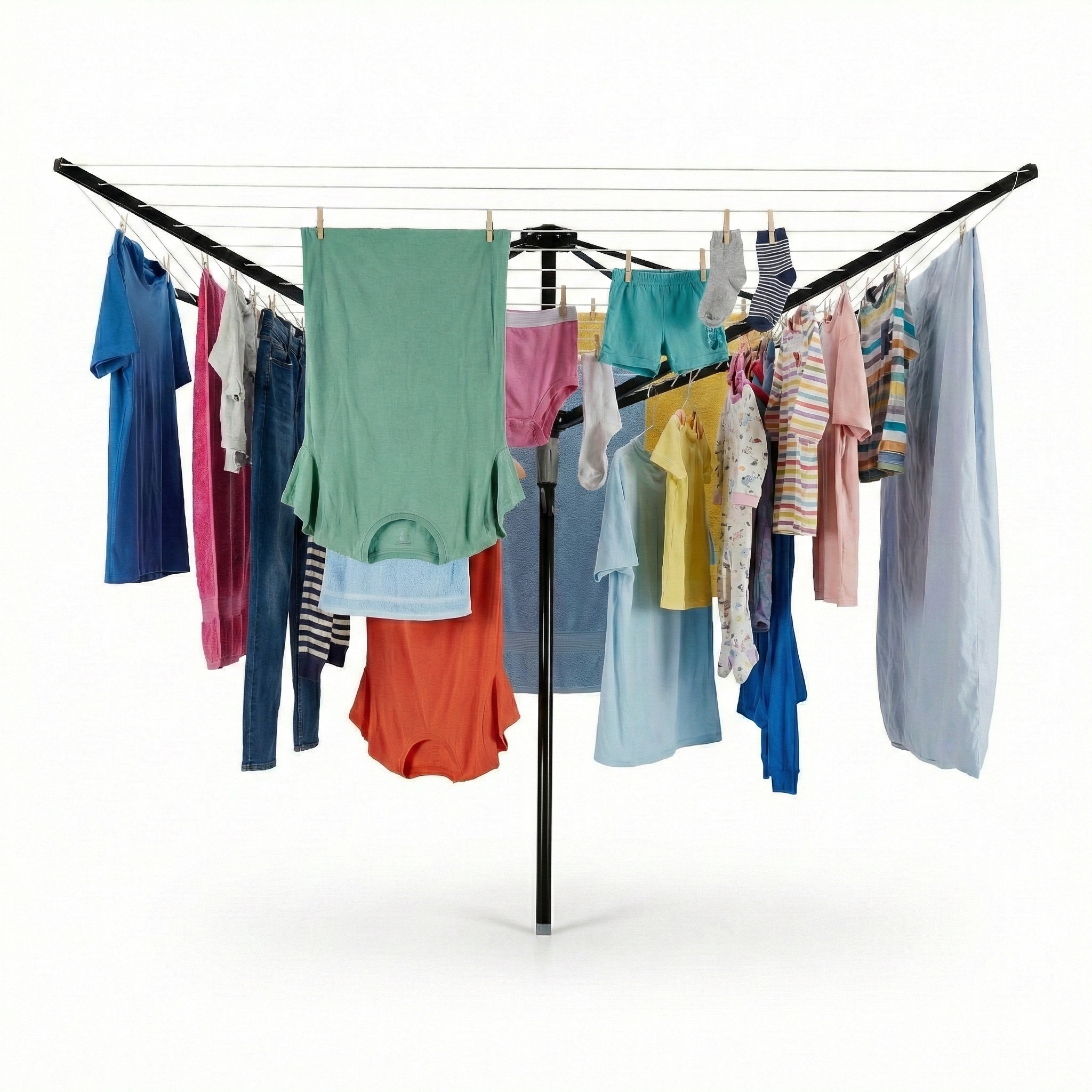 Suszarka Ogrodowa Na Pranie Obrotowa 50M Stalowa Zewnętrzna Wytrzymała