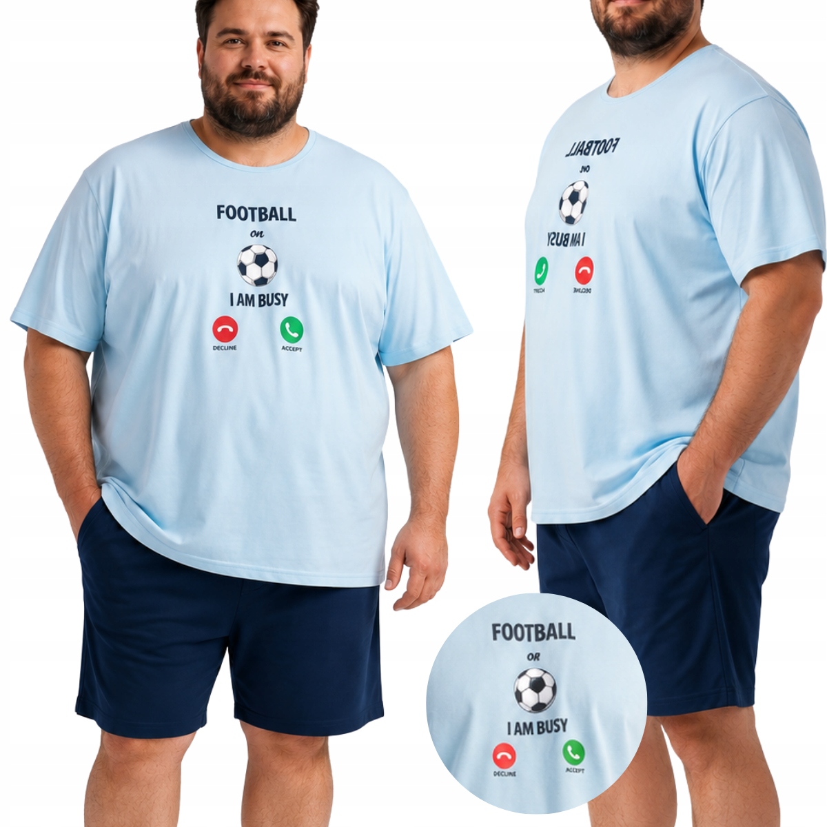 Pánské bavlněné pyžamo plus size sportovní krátké kraťasy 601093 XXL