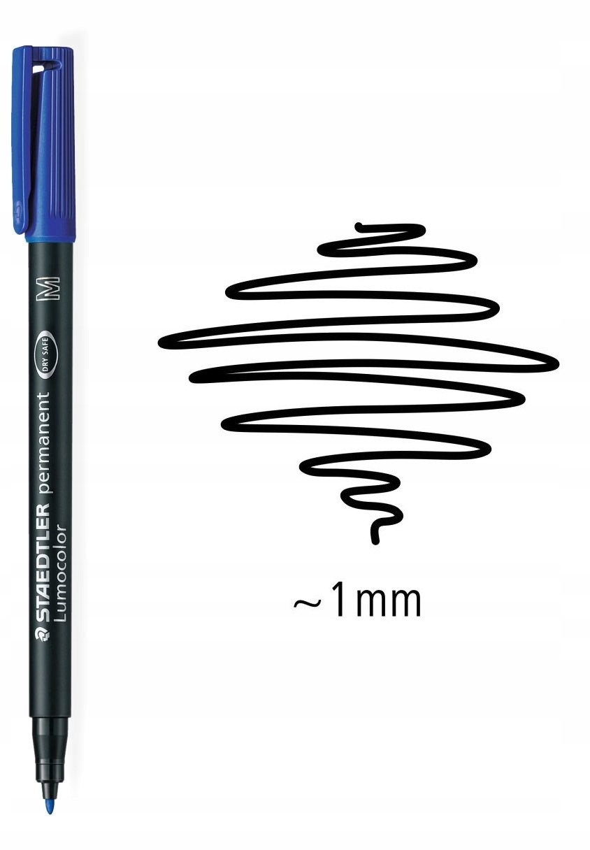 

Foliopis Lumocolor, M, wodoodporny, niebieski, Ohp