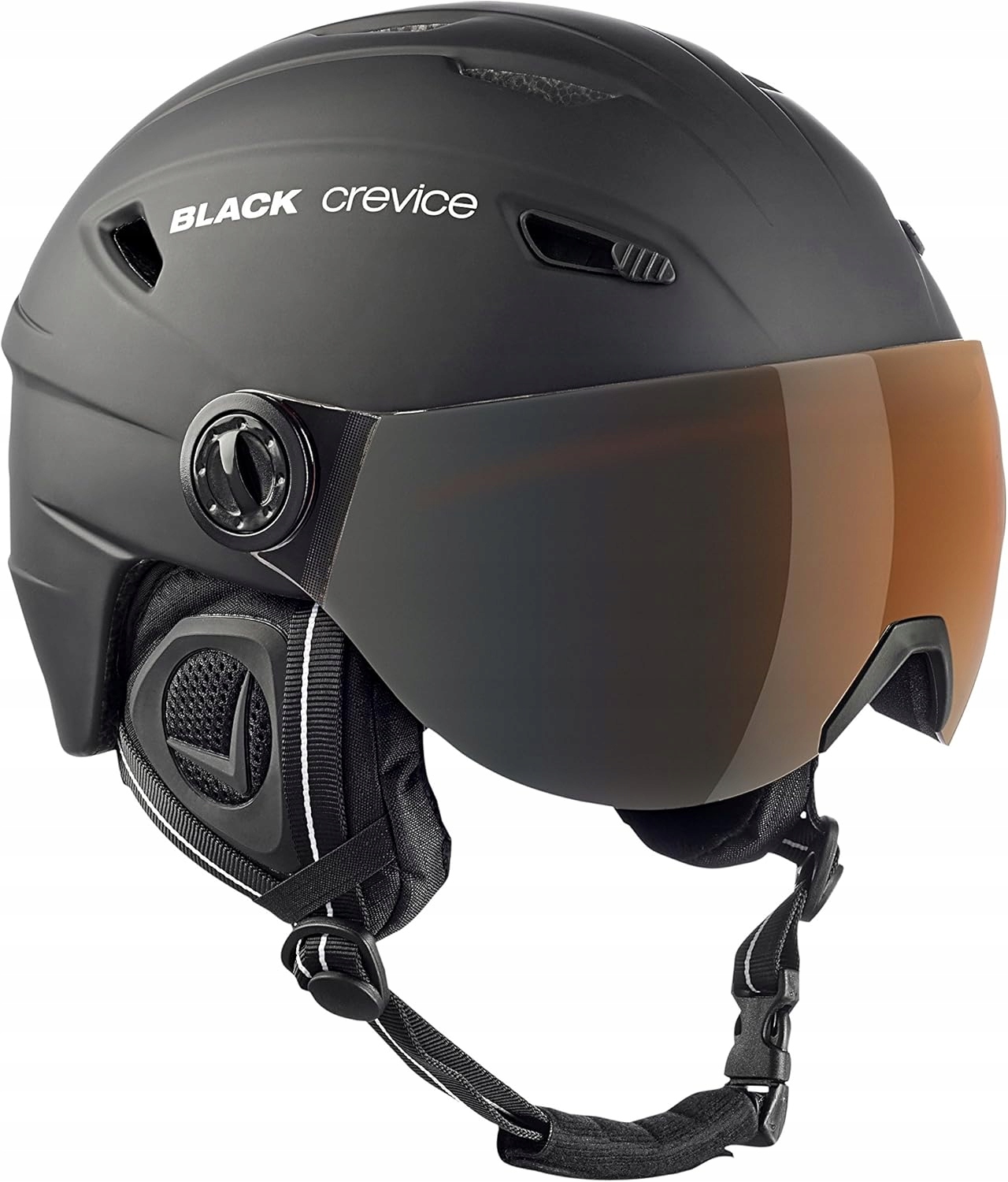 Lyžařská přilba s průzorem Větraná Lehká Černá 55-56 cm Unisex