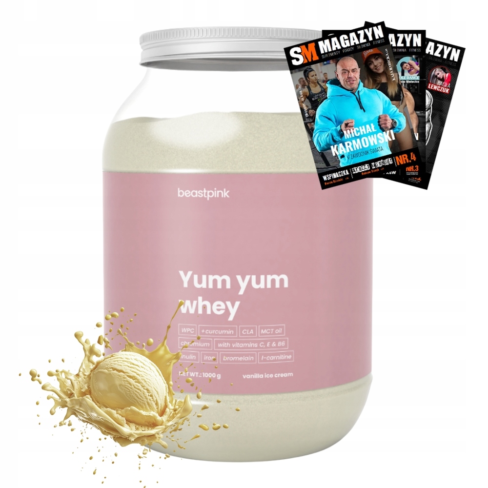 Gymbeam Beastpink Yum Yum Whey 1000 g Protein Doplněk Stravy Minerály Vitamíny C E