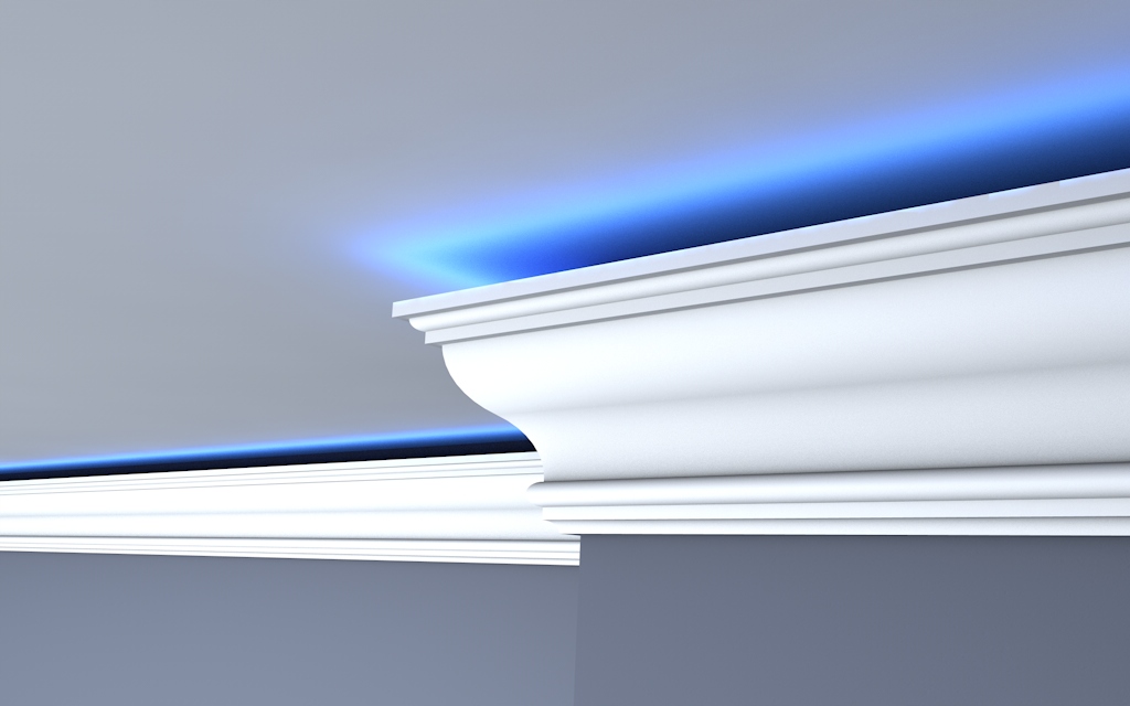 Listwa LED, Gzyms listwa, sztukateria SNS-12 Szerokość 65 mm