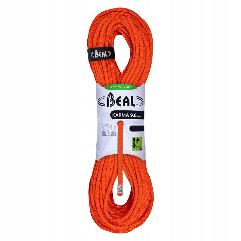 Dynamické lano Beal Karma 9,8 mm x 60 m Solid Orange oranžové