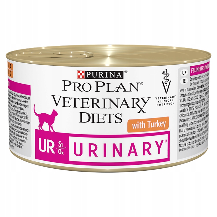 Levně 5X Purina Veterinary Pvd Ur Urinary mokré krmivo pro kočky krůta 195 g