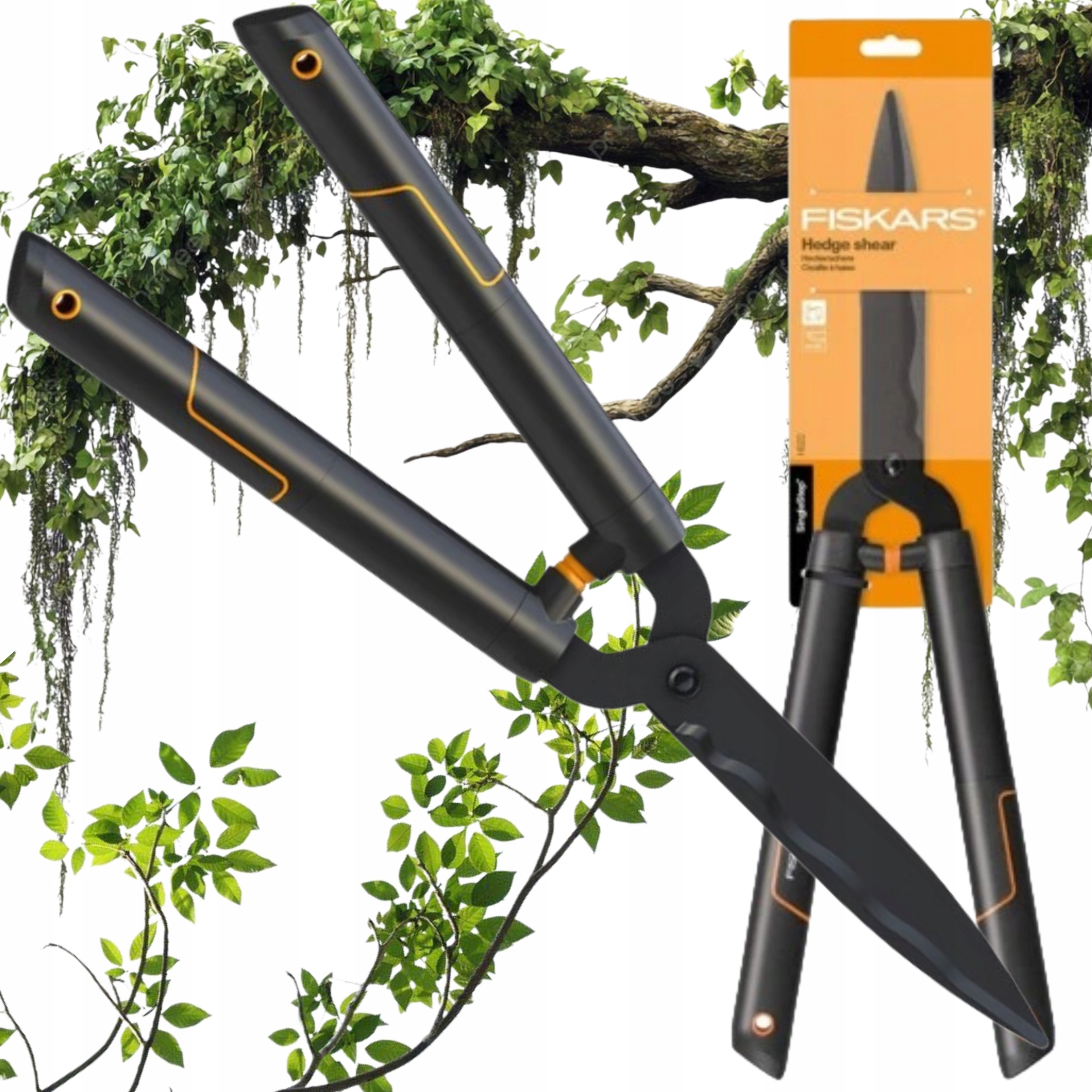 Fiskars Nożyce Dwuręczne Ostre Do Żywopłotu Sekator Nożycowy Ogrodowy Solid