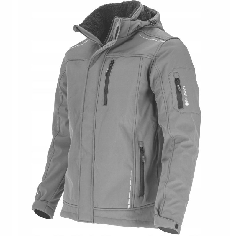 Kurtka robocza softshell ocieplana z kapturem szara roz. XL Ce Lahti Pro