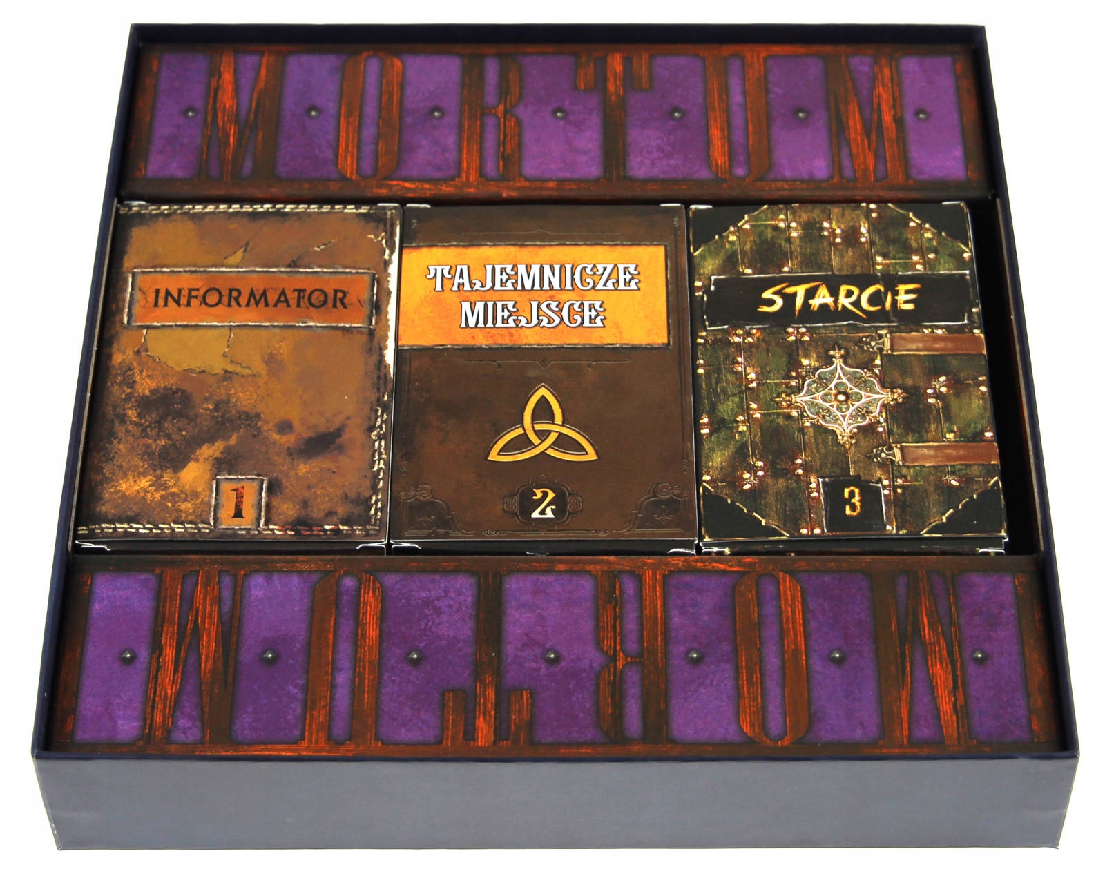 MORTUM gra planszowa DETEKTYW podstawa 3 ŚLEDZTWA Wiek gracza 12-14 lat