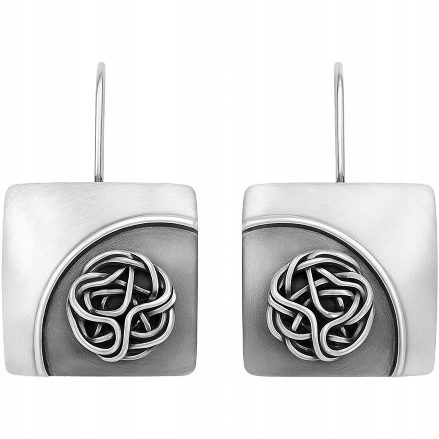 Náušnice Harf stříbro čtverec