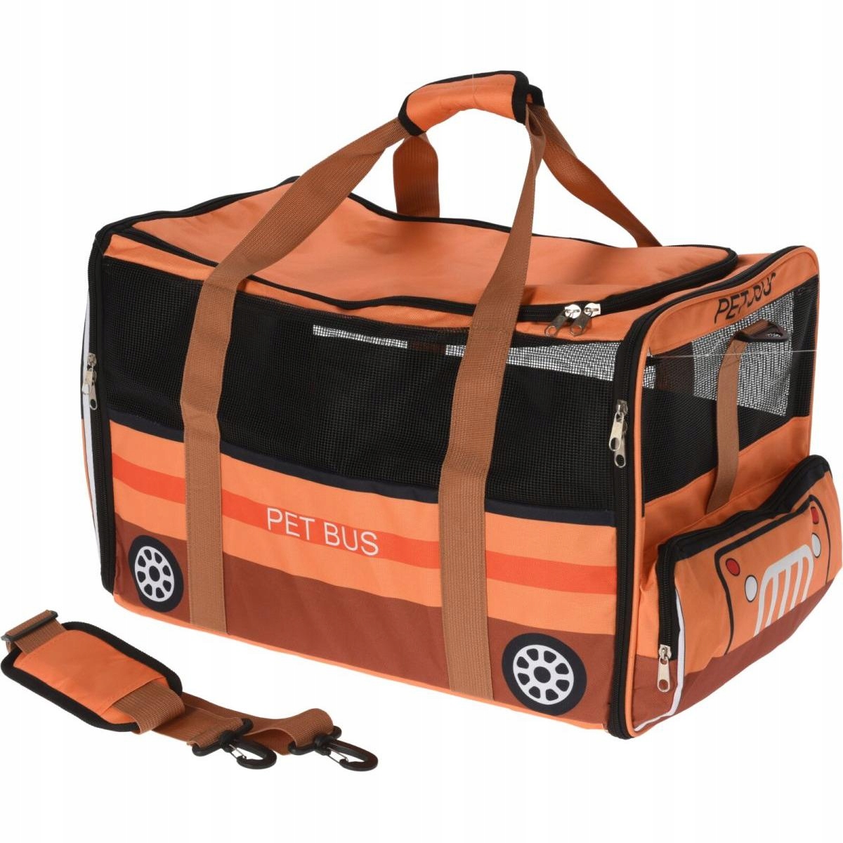 Levně Přepravka Pro Domácí Mazlíčky 52X30X32,5CM Pet Bus Oranžová