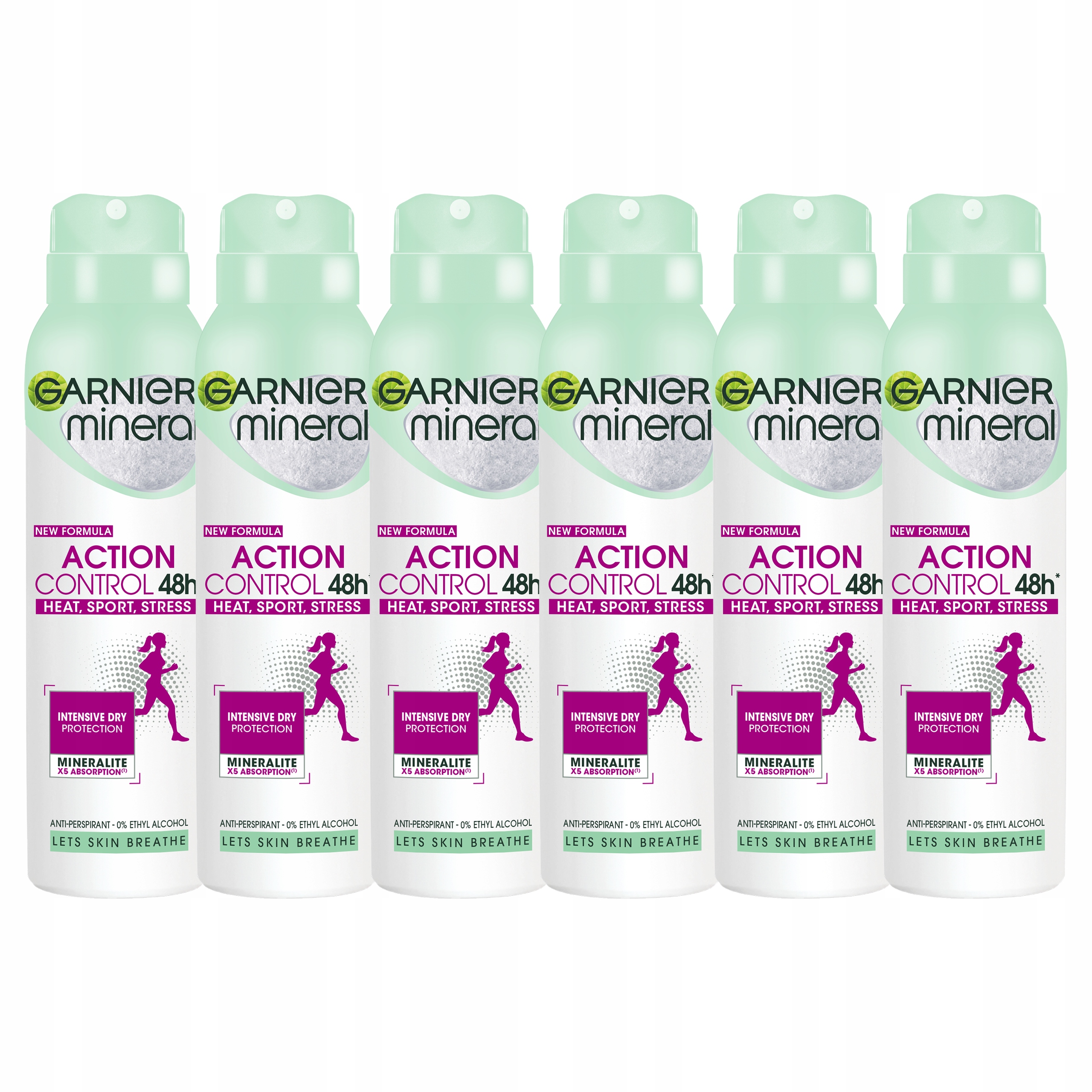 Zestaw 6x Garnier Mineral Action Control 48H Antyperspirant w Sprayu