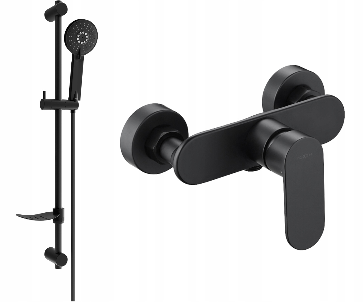 Mexen Milo DF40 sprchová souprava černá, mosaz a Abs materiály