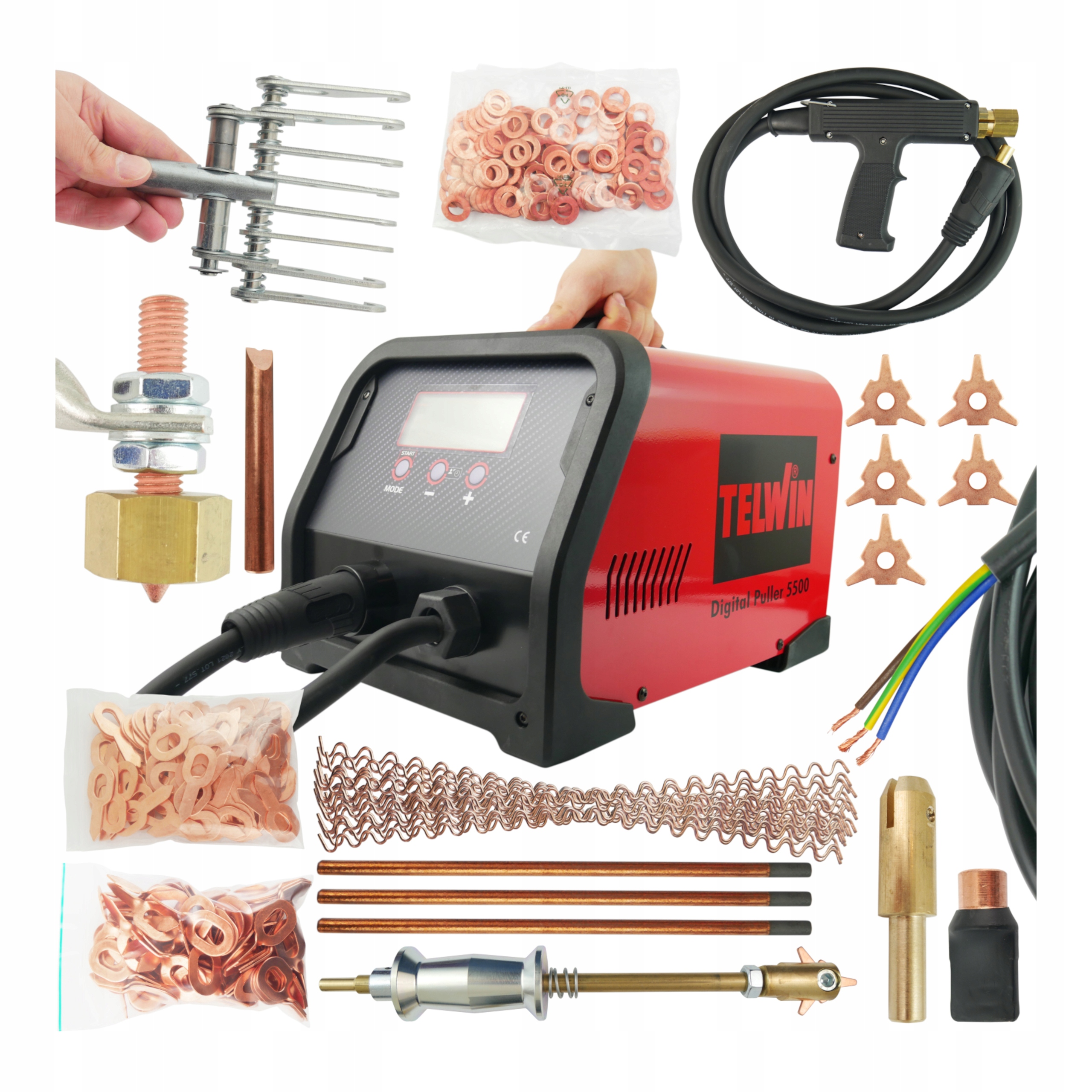 Svařovací stroj na karoserii Digital Puller 5500 400V, sada příslušenství Spotter