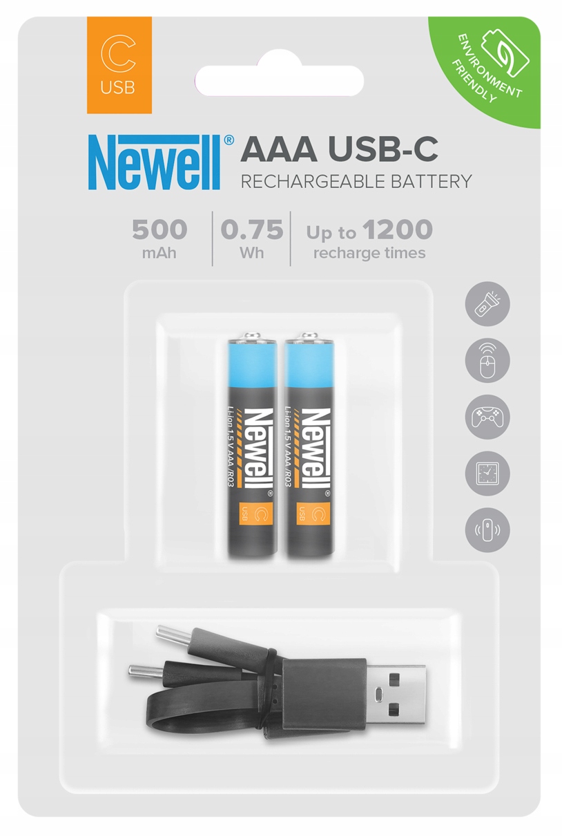 

Akumulator Newell Aaa 500 mAh Usb-c 2 szt