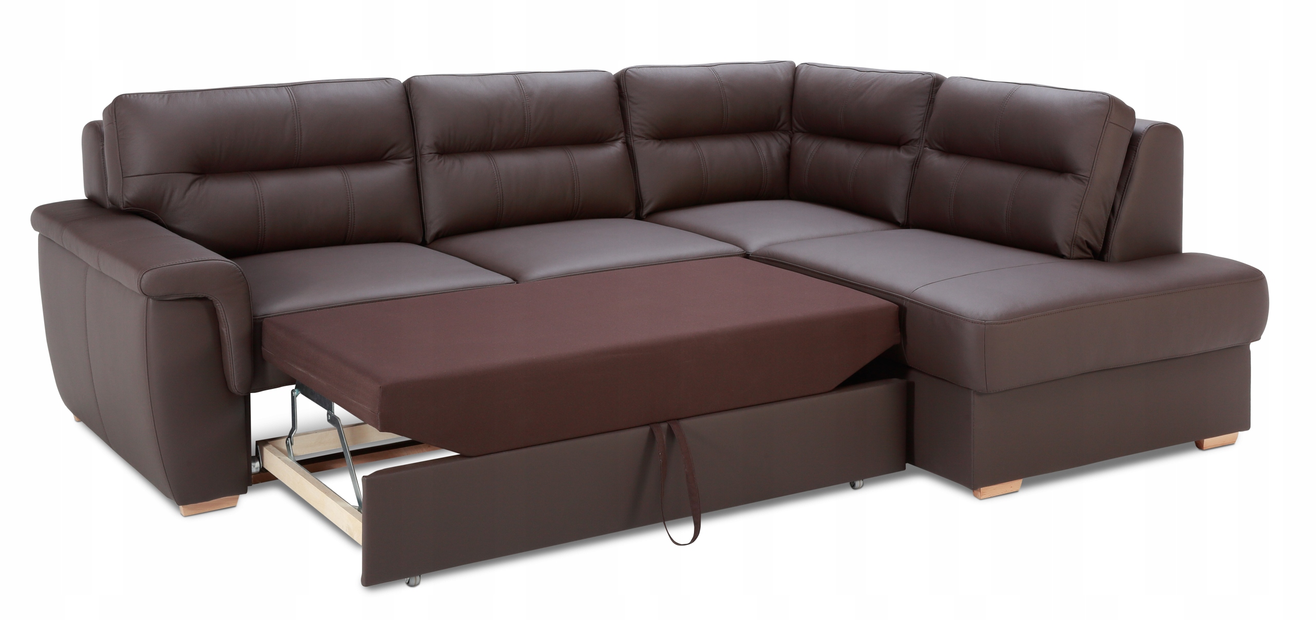 Samoa narożnik z zagłówkami skóra naturalna 100% Powierzchnia spania - szerokość (cm) 121-130 cm