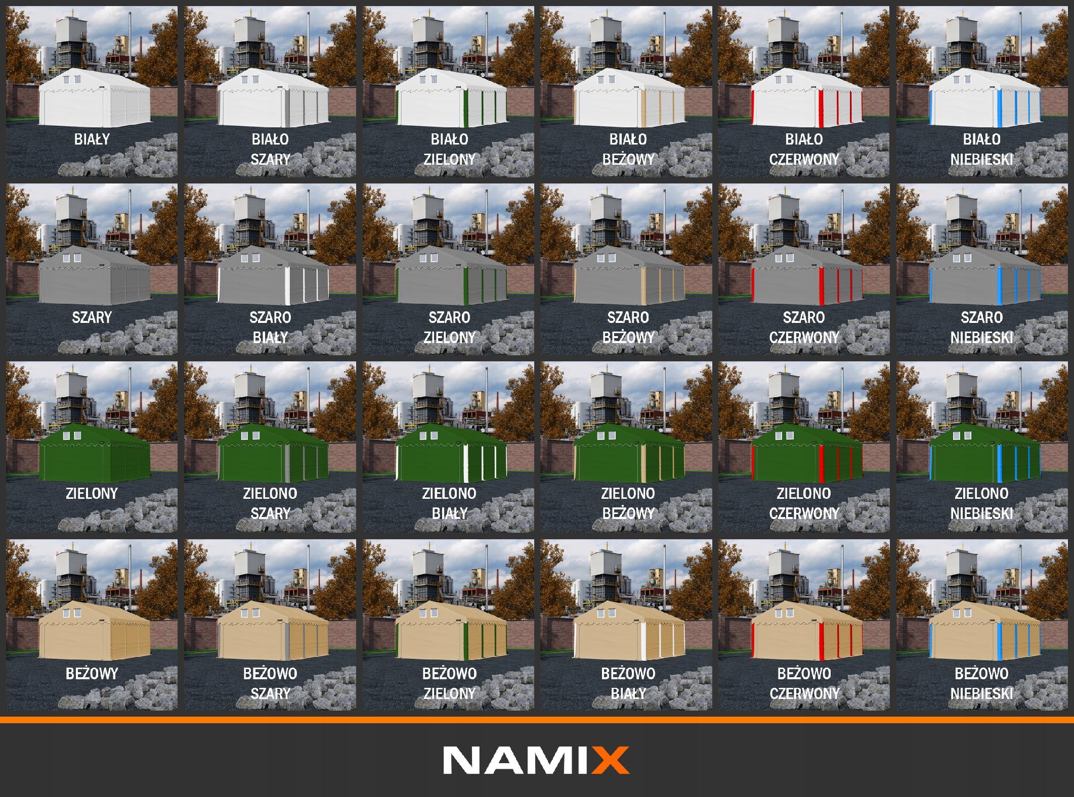 Namiot ROYAL 3x4 magazynowy handlowy RÓŻNE KOLORY Producent NAMIX