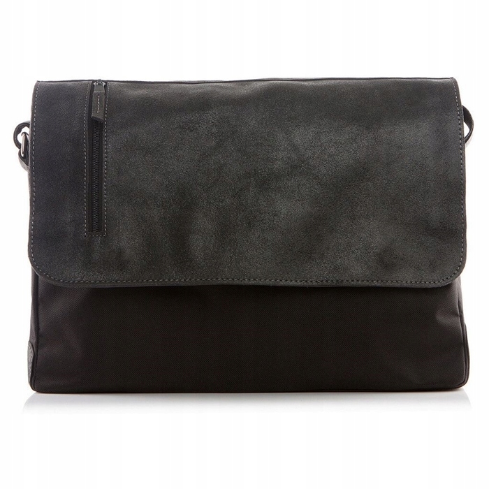 Pánská kožená studentská taška na rameno Vintage s klopou Belveder BV17