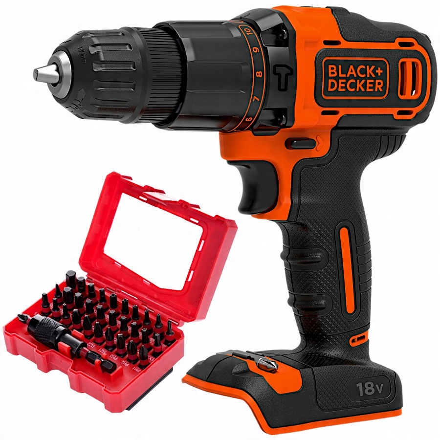 

Black Decker Wkrętarka akumulatorowa udar 18V Bity