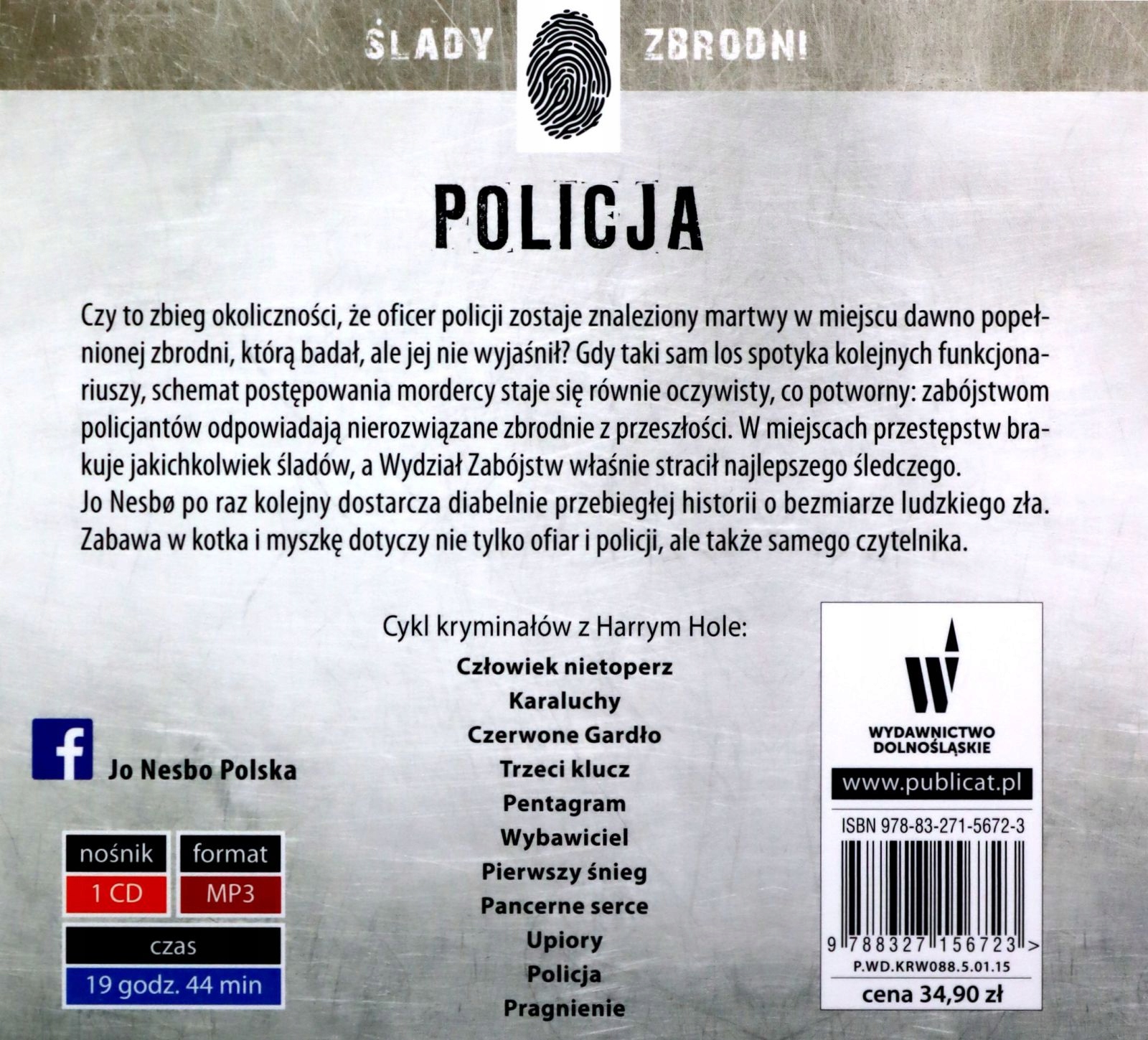POLICJA - JO NESBO [AUDIOBOOK] Stan opakowania oryginalne