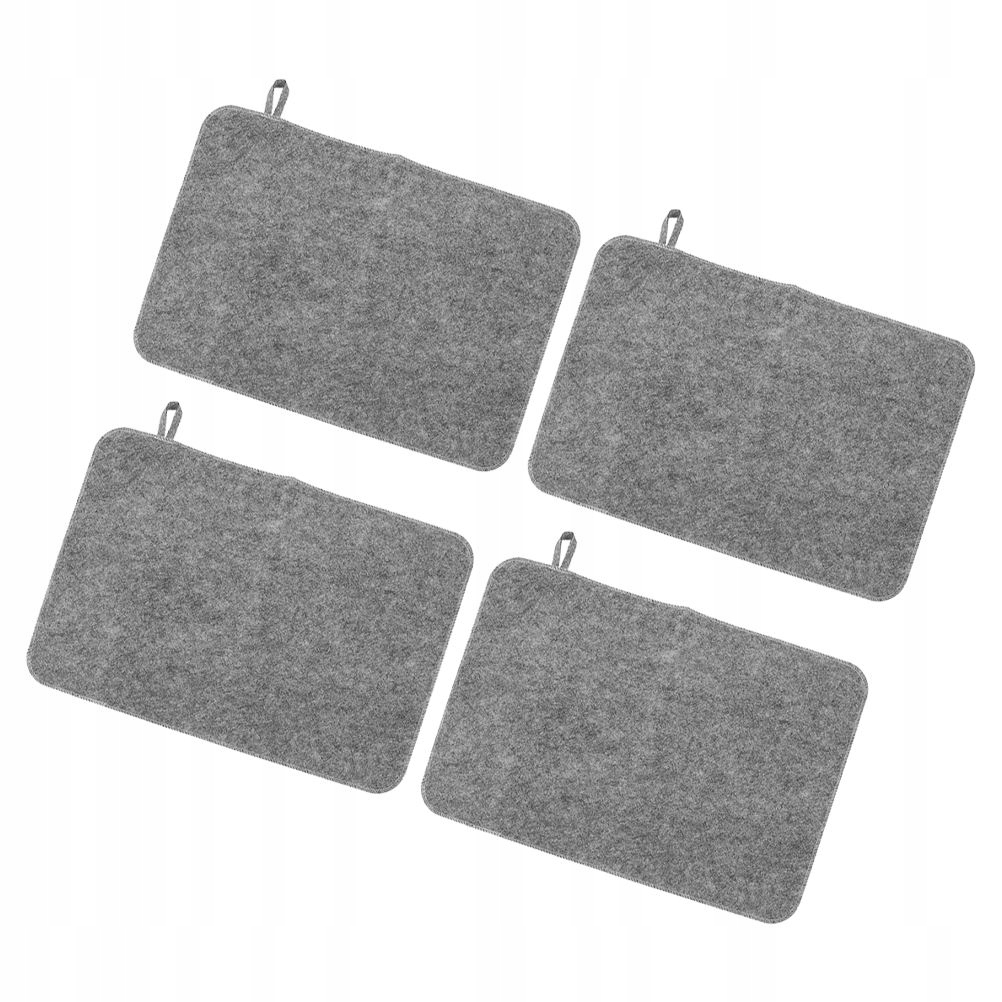 4 SZT. SZARA MATA DO SAUNY Z GRUBEGO FILCU - IZOLACJA TERMICZNA