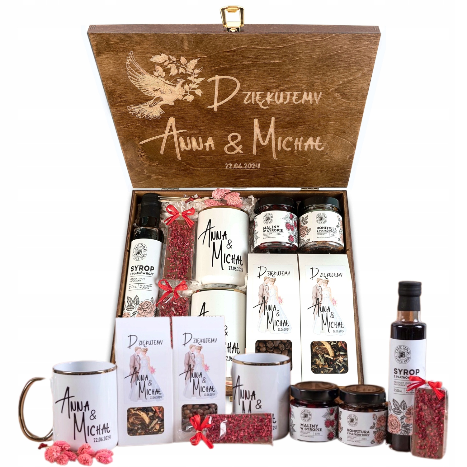 Levně Dárková Krabička Velký Set Čaj Káva Poděkování Rodičům