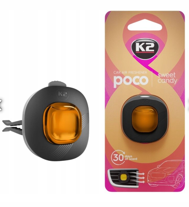 K2 Poco Sweet Candy zapach samochodowy do samochodu W Kratkę Nawiewu