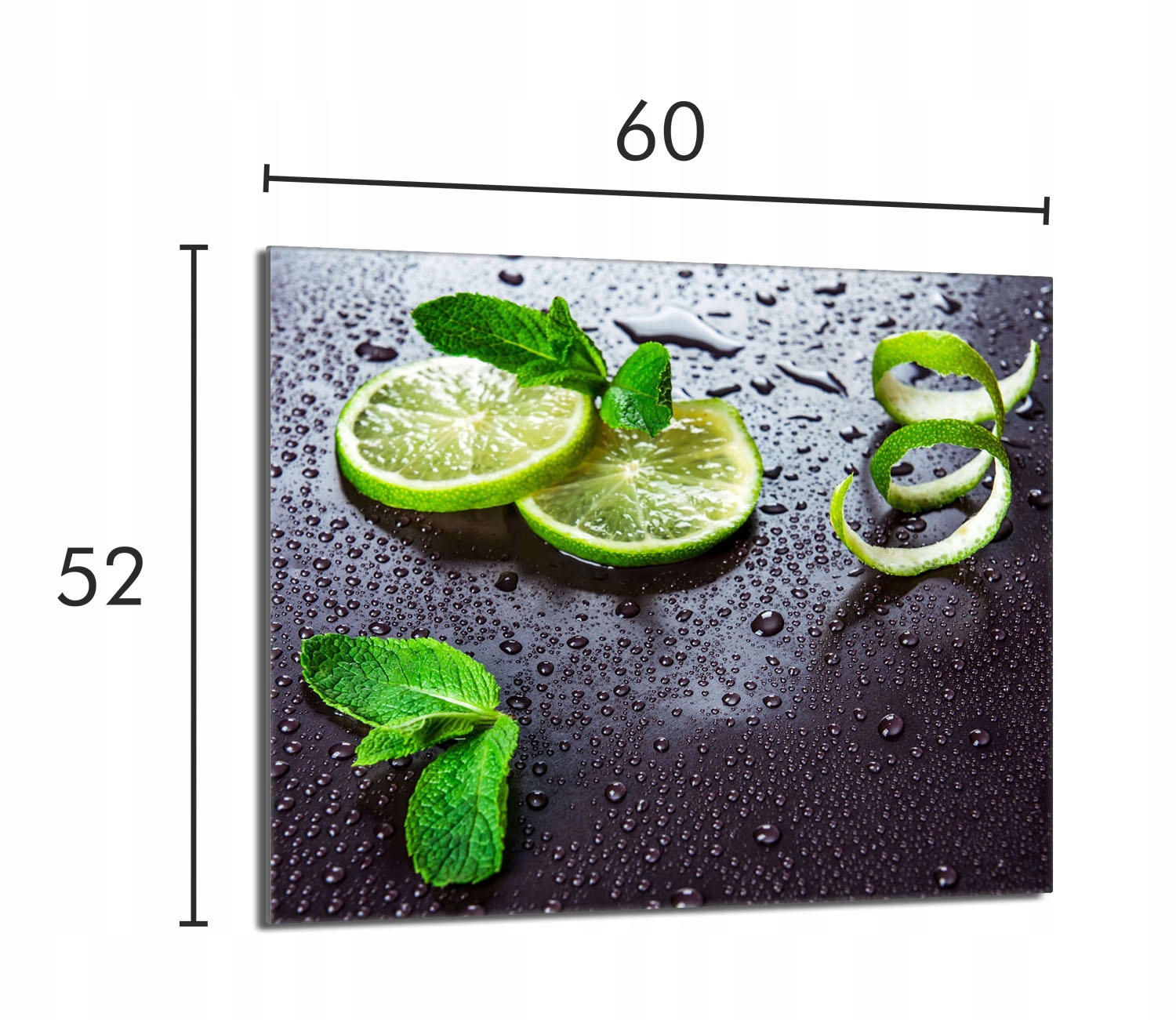 

Szklana płyta ochronna na kuchenkę 60x52 Limonka