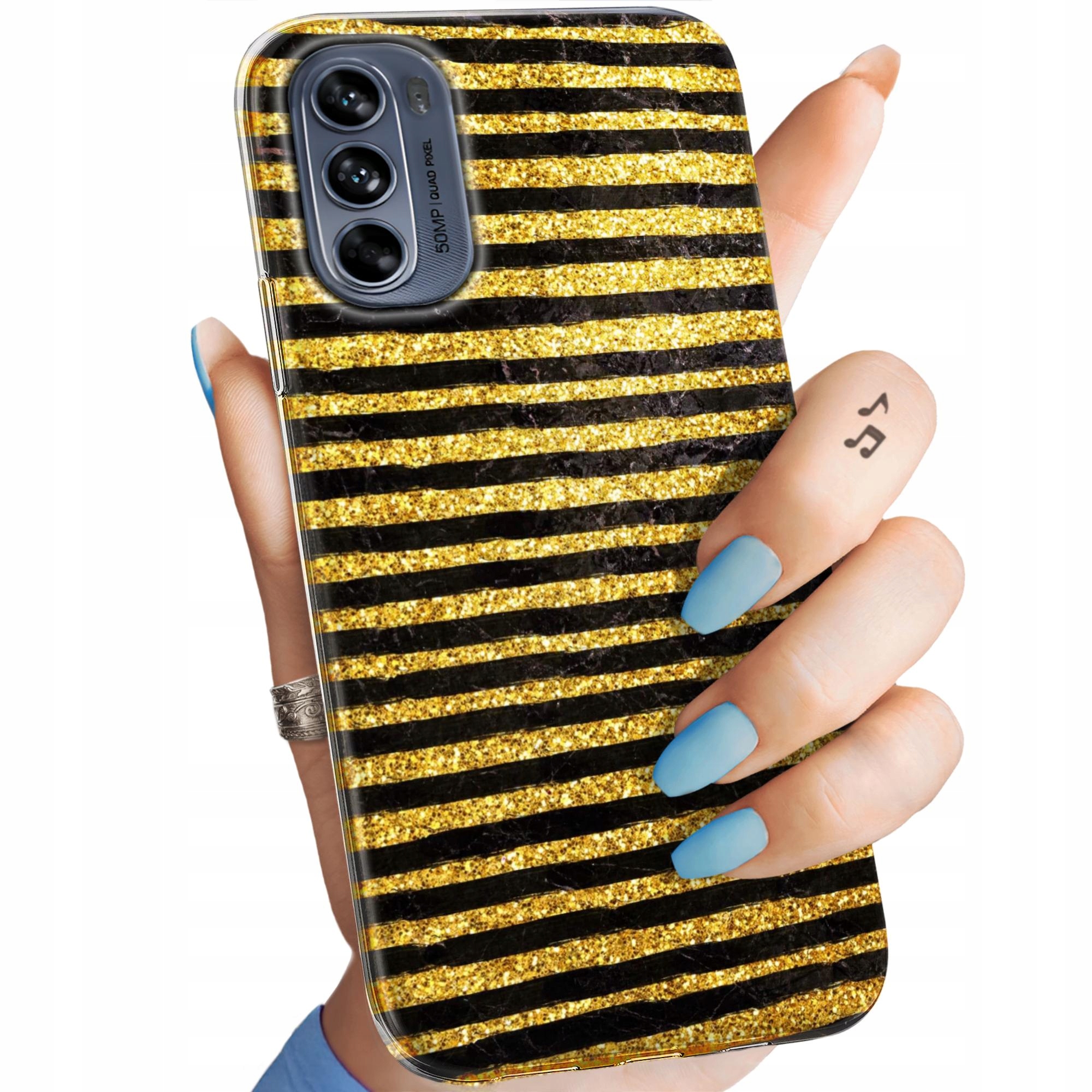 Etui Do Motorola Moto G62 5G Złoto Gold Rich Obudowa Pokrowiec Case