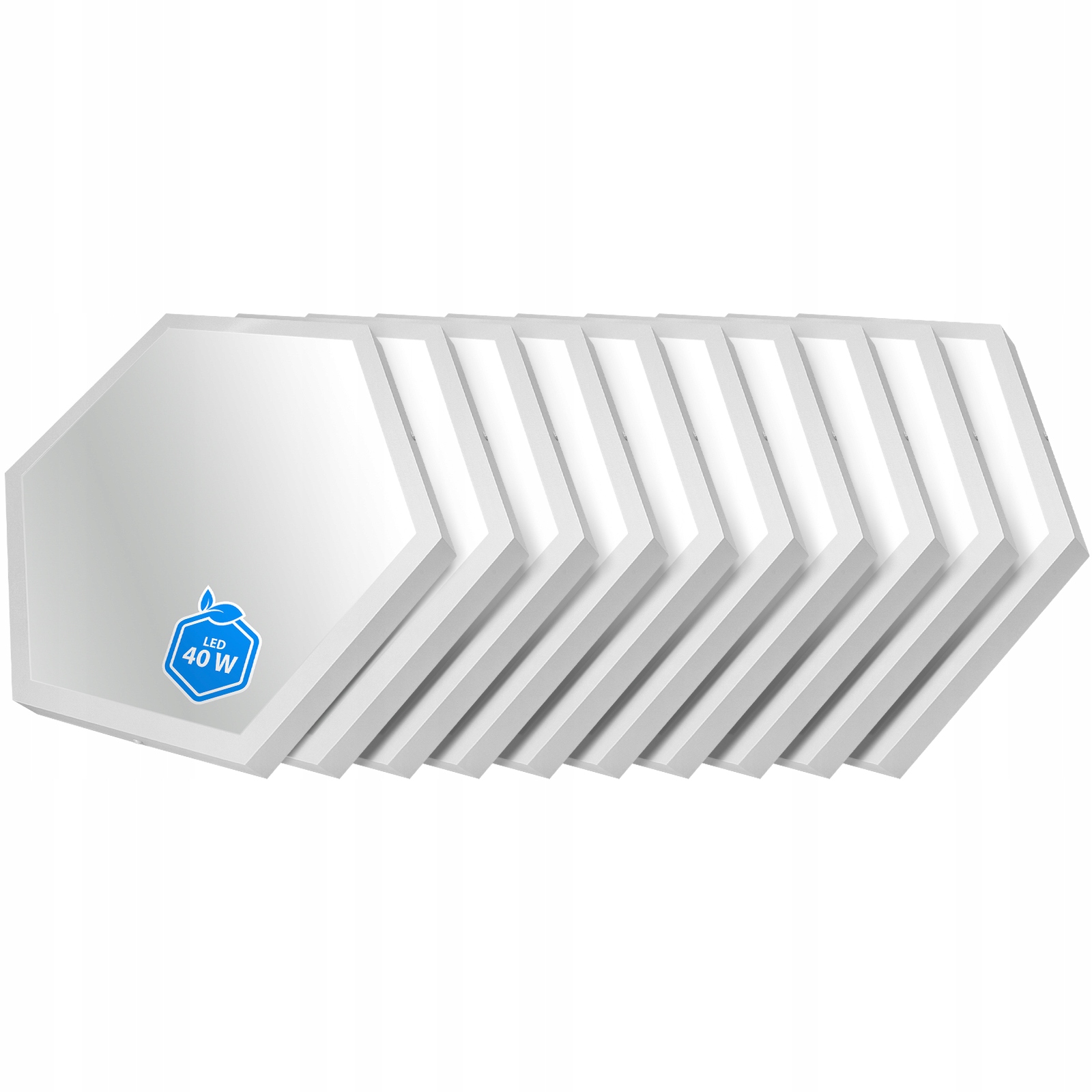 10 x Nástenný Led panel Včelí Plást 55 cm 40 W Stropný Biely Neutrálny, univerzálny