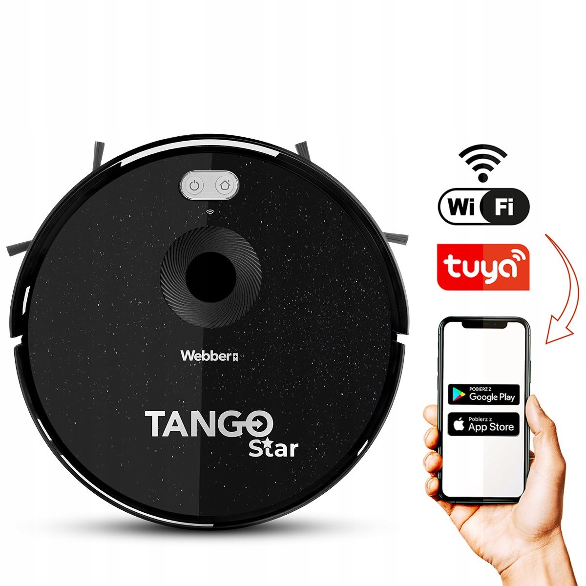 Uklízecí Robot Webber Tango Star Laser Vysávání Mop Polský Lektor