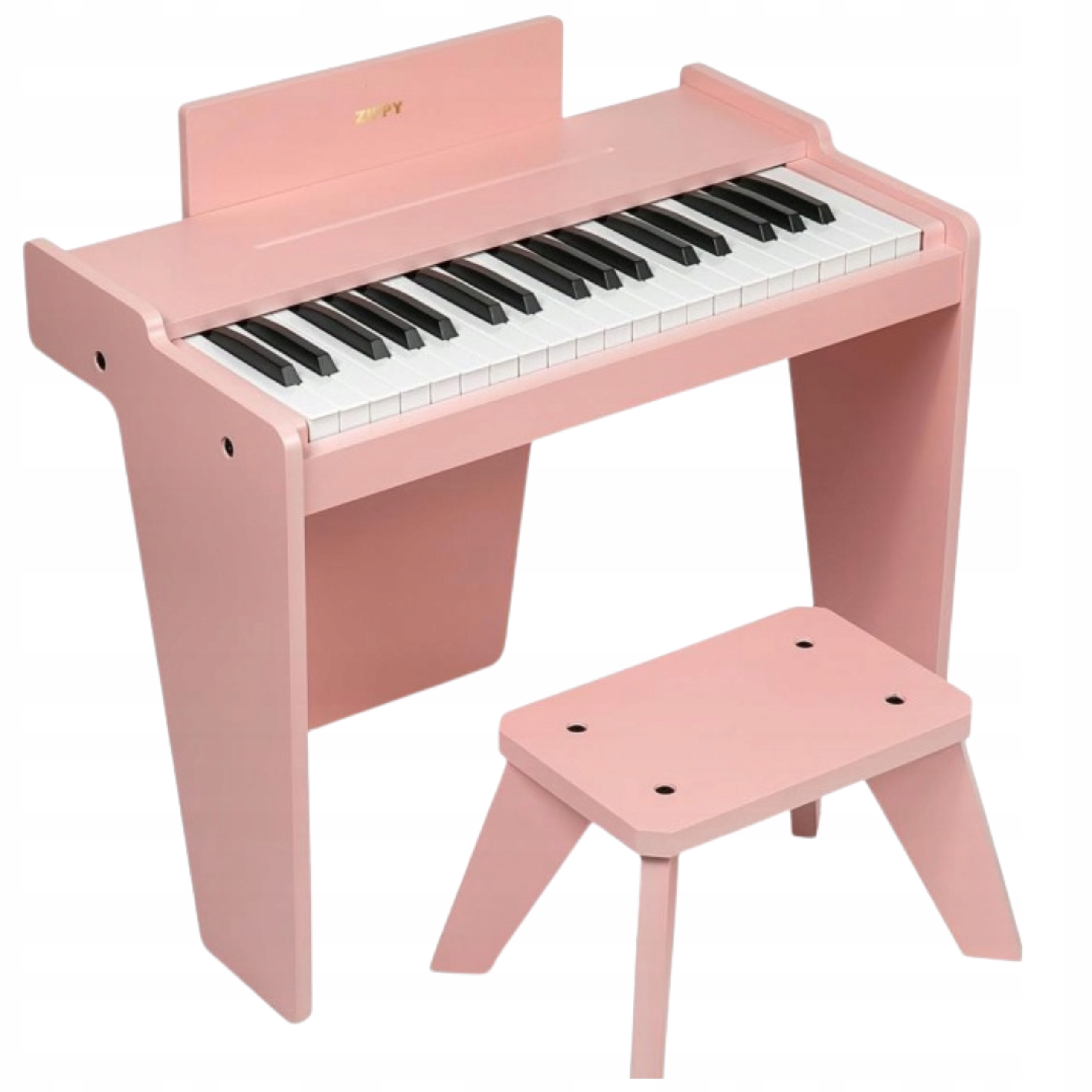 Dřevěný Klavír Pro Děti Růžový Keyboard Křesílko 32x57x46CM