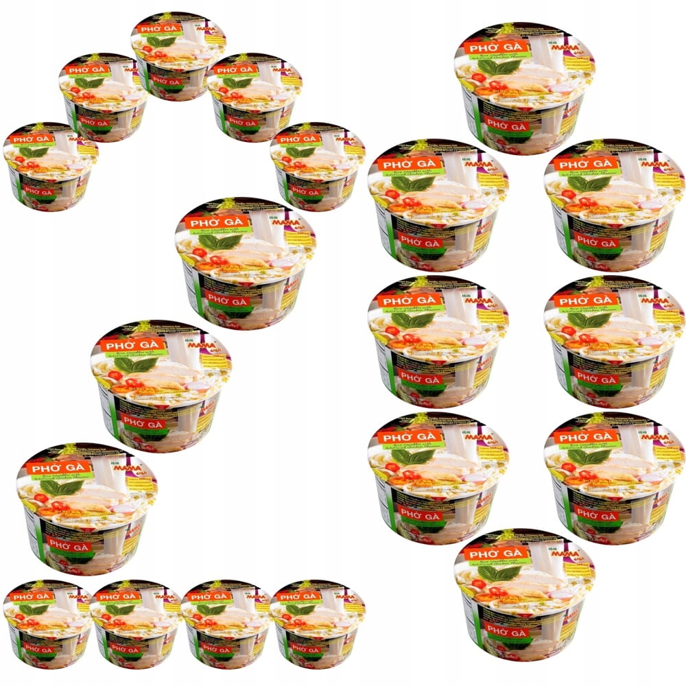 Levně 20 x Polévka Pho Ga Rýžové těstoviny s kuřecím masem Vermicelli Cup 65 g Mama