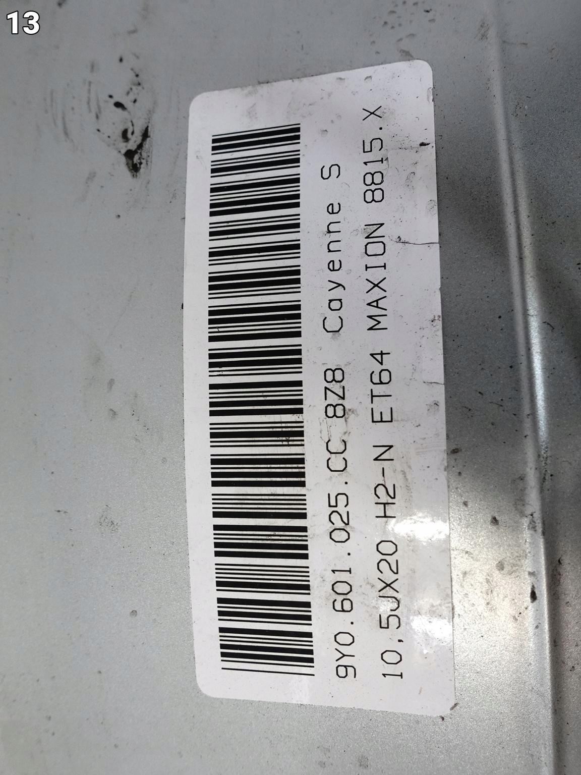 PORSCHE CAYENNE S III 9Y0 E3 disk disk 10,5Jx20 ET64 5x130 8Z8