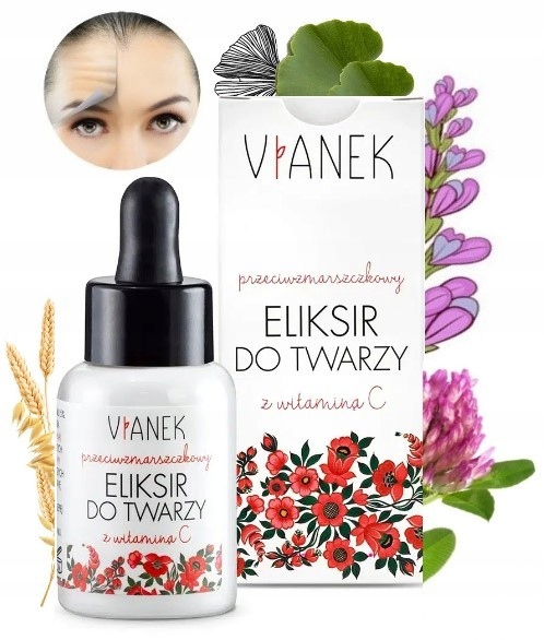 Vianek Przeciwzmarszczkowy ELIKSIR do TWARZY z Witaminą C 30ml SYLVECO