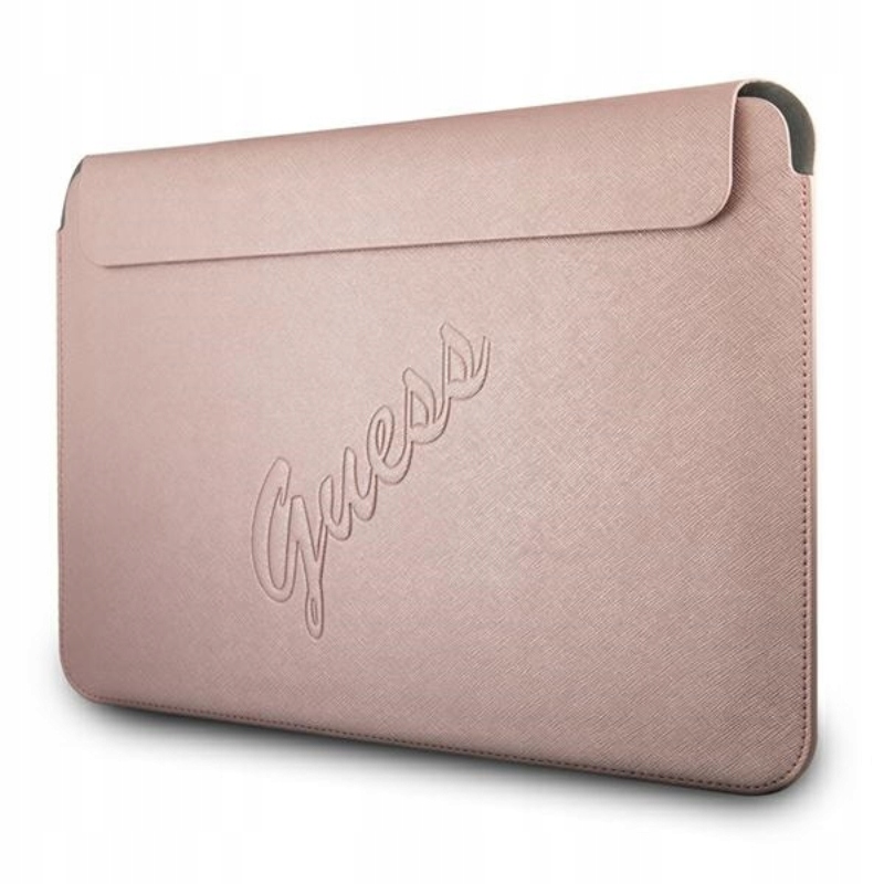 Guess Saffiano Script Computer Sleeve – Pouzdro na notebook 13" (růžové)