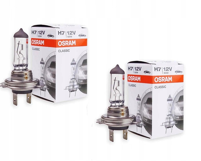 Żarówki H7 12V 55W Osram Classic 2 szt. 64210CLC homologacja Ece R37